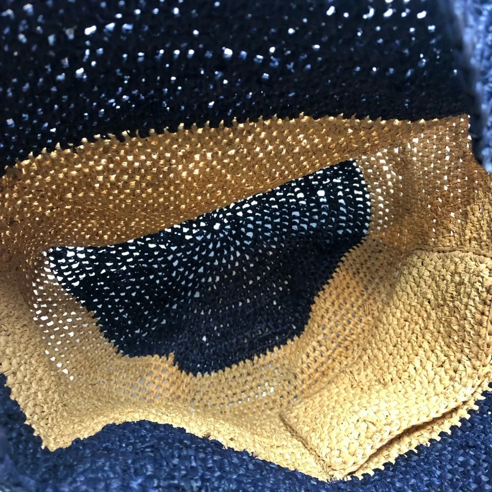 Helen Kaminski Gold and Blue Tote Bag with Handcrafted Design - Picture 3 of 6